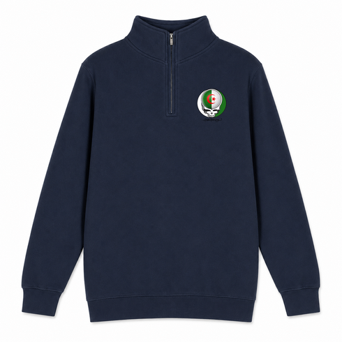 Algeria FIFA World Cup - Premium Grateful Dead Quarter-Zip Pullover - Navy - 3