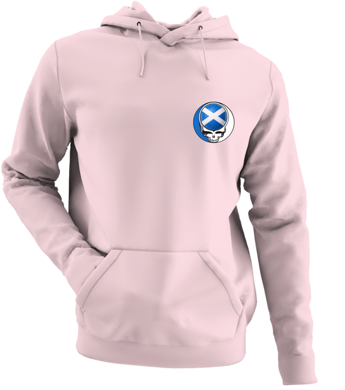 Scotland FIFA World Cup - Premium Grateful Dead Left Chest Hoodie - Light Pink