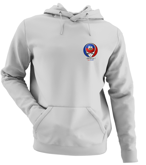Haiti FIFA World Cup - Premium Grateful Dead Left Chest Hoodie - Sport Grey - 9
