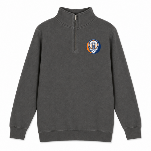 Chief Illiniwek - Premium Grateful Dead Quarter-Zip Pullover - Charcoal - 5