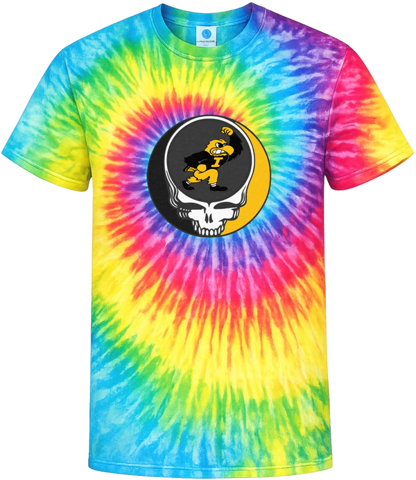 University of Iowa Stealie Tie-Dye Grateful Dead T-Shirt