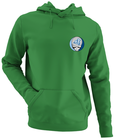Connecticut College - Premium Grateful Dead Left Chest Hoodie - Irish Green - 6