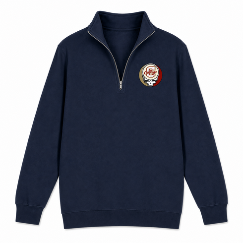 University of Charleston - Premium Grateful Dead Quarter-Zip Pullover - Navy - 4