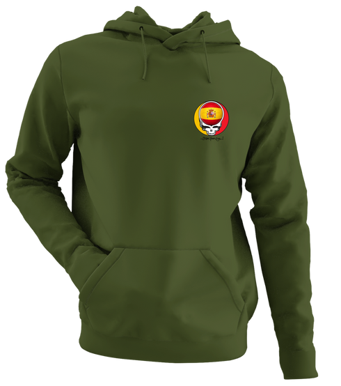 Spain FIFA World Cup - Premium Grateful Dead Left Chest Hoodie - Military Green