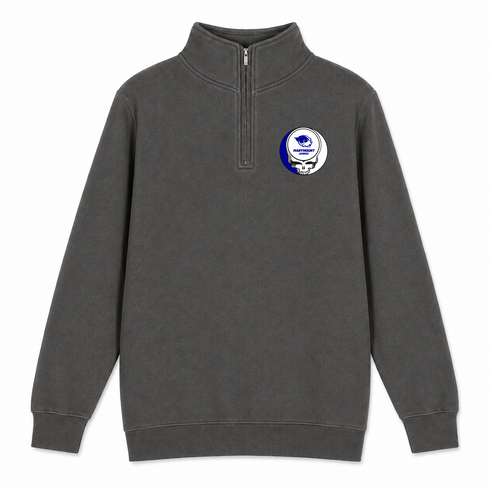 Marymount Lax - Premium Grateful Dead Quarter-Zip Pullover - Charcoal - 5