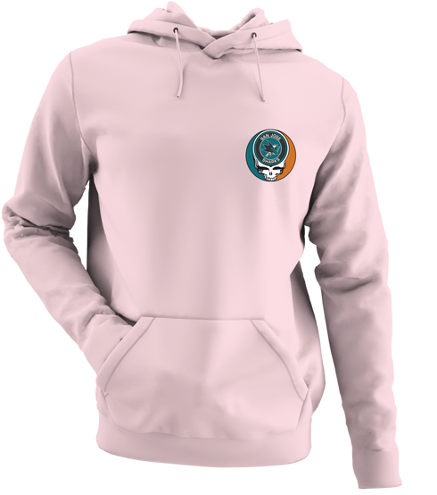 San Jose Sharks - Premium Grateful Dead Left Chest Hoodie - Light Pink - 4