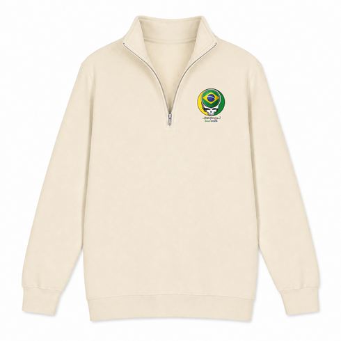 Brazil FIFA New Ball - Premium Grateful Dead Quarter-Zip Pullover - Sand - 2