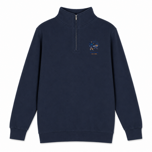 Enjoy the Ride - Life is dead.® - Premium Grateful Dead Quarter-Zip Pullover - Navy - 3