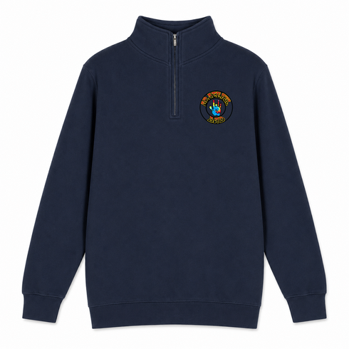 Grateful Dad Hand - Life is dead.® - Premium Grateful Dead Quarter-Zip Pullover - Navy - 4