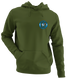 Carolina Football Dancing Bear - Premium Grateful Dead Left Chest Hoodie - Military Green
