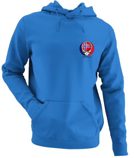 Norway FIFA World Cup - Premium Grateful Dead Left Chest Hoodie - Heather Royal - 5