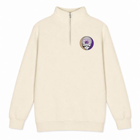Western Carolina University - Premium Grateful Dead Quarter-Zip Pullover - Sand - 1