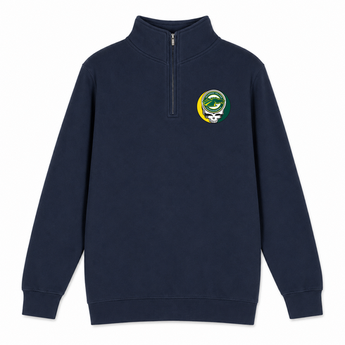 Skidmore - Premium Grateful Dead Quarter-Zip Pullover - Navy - 4