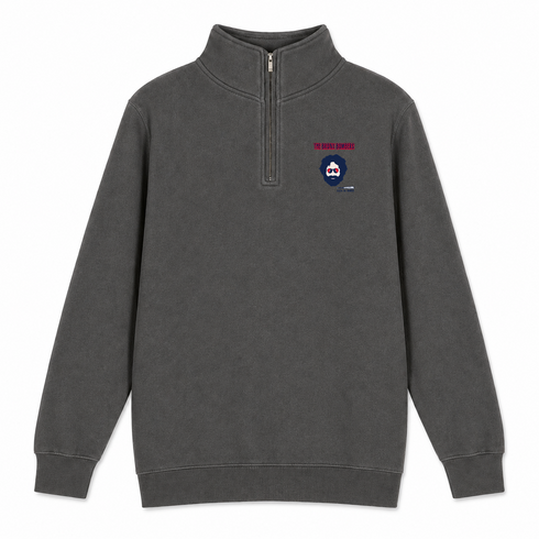 Bronx Bombers Jerry - Life is dead.® Yankees - Premium Grateful Dead Quarter-Zip Pullover - Charcoal - 5
