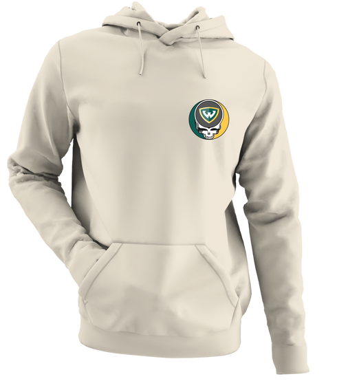 Wayne State University - Premium Grateful Dead Left Chest Hoodie - Sand - 3