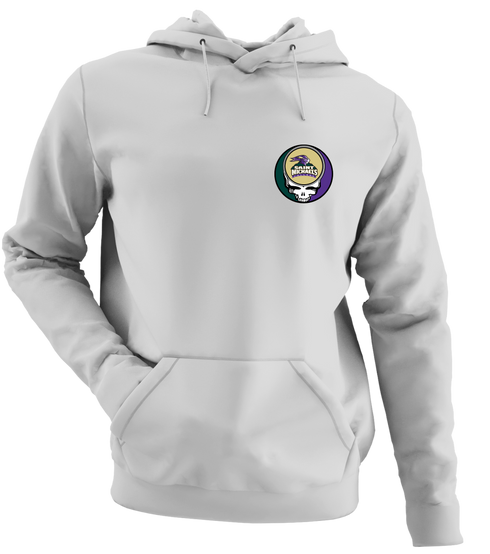 Saint Michaels - Premium Grateful Dead Left Chest Hoodie - Sport Grey