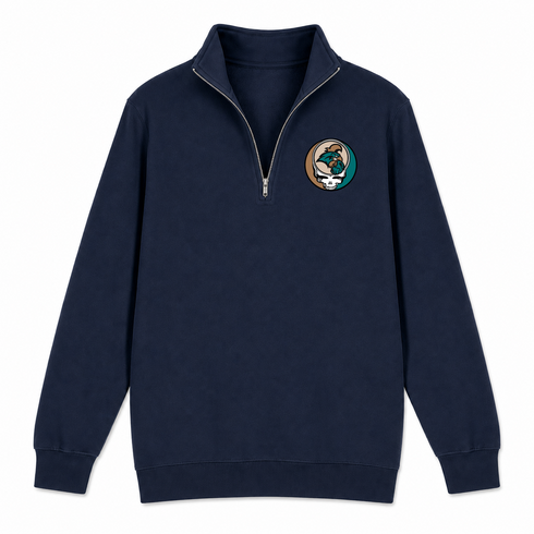 Coastal Carolina University - Premium Grateful Dead Quarter-Zip Pullover - Navy - 4