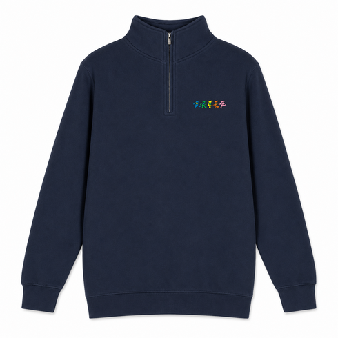 Dancing Bears - Premium Grateful Dead Quarter-Zip Pullover - Navy - 3