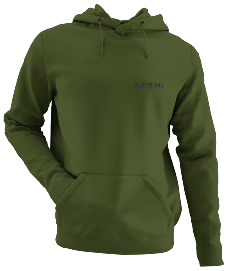 Grateful Dad - Premium Grateful Dead Left Chest Hoodie - Military Green