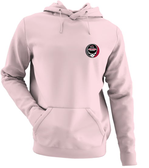 Arcadia University - Premium Grateful Dead Left Chest Hoodie - Light Pink - 4