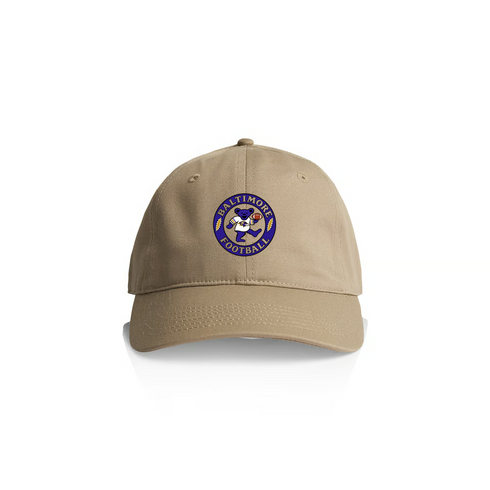 Baltimore Football Dancing Bear Stealie Dad Hat - Khaki