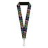 Grateful Dead - Lanyard - 1.0" - Dancing Bears Black Multi Color - StealieShop
