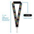 Grateful Dead - Lanyard - 1.0" - Dancing Skeletons Black Multi Color - StealieShop
