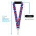 Grateful Dead - Lanyard - 1.0" - Steal Your Face Stacked Red White Blue - StealieShop