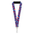 Grateful Dead - Lanyard - 1.0" - Steal Your Face Stacked Red White Blue - StealieShop