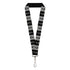 Grateful Dead - Lanyard - 1.0" - Steal Your Face Blocks Black White-Gray Black - StealieShop