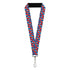 Grateful Dead - Lanyard - 1.0" - Grateful Dead Steal Your Face Logo Stacked Red/White/Blue - StealieShop