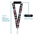 Lanyard - 1.0" - GRATEFUL DEAD Text with Steal Your Face Stars and Stripes Logo Black/White/Red/Blue