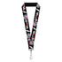 Grateful Dead - Lanyard - 1.0" - GRATEFUL DEAD Text with Steal Your Face Stars and Stripes Logo Black/White/Red/Blue - StealieShop