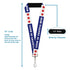Grateful Dead - Lanyard - 1.0" - GOOD OL' GRATEFUL DEAD Text and Stars Blue/White/Red - StealieShop