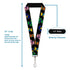 Lanyard - 1.0" - Grateful Dead Dancing Bears Close-Up Black/Multi Color