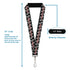 Grateful Dead - Lanyard - 1.0" - GRATEFUL DEAD Dancing Skeletons and Text Black/White/Red - StealieShop