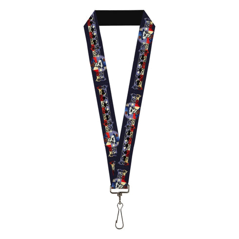 Grateful Dead - Lanyard - 1.0" - Grateful Dead Dave's Picks Skeleton Americana Bonus Art - StealieShop