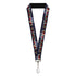 Grateful Dead - Lanyard - 1.0" - Grateful Dead Dave's Picks Skeleton Americana Bonus Art - StealieShop