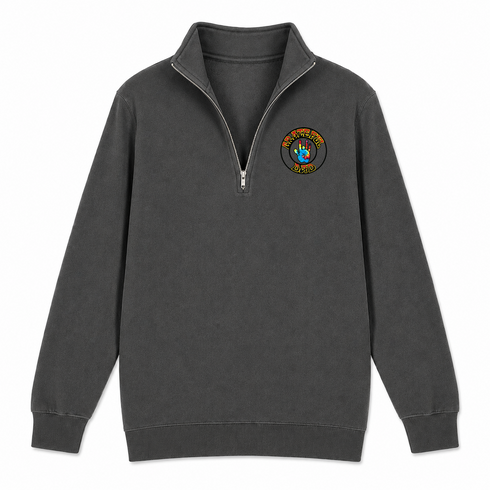 Grateful Dad Hand - Life is dead.® - Premium Grateful Dead Quarter-Zip Pullover - Charcoal - 6