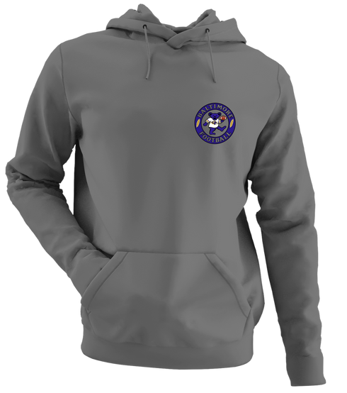 Baltimore Football Dancing Bear - Premium Grateful Dead Left Chest Hoodie - Charcoal