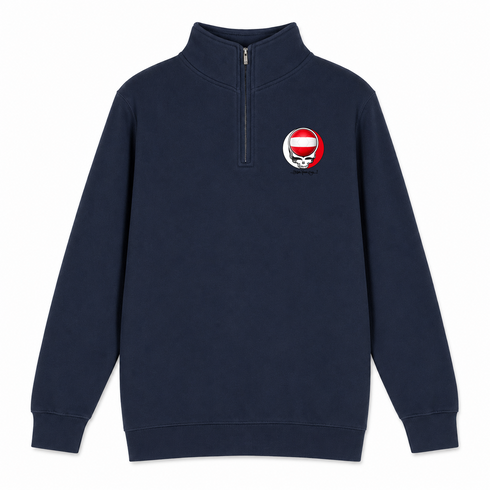 Austria FIFA World Cup - Premium Grateful Dead Quarter-Zip Pullover - Navy - 3