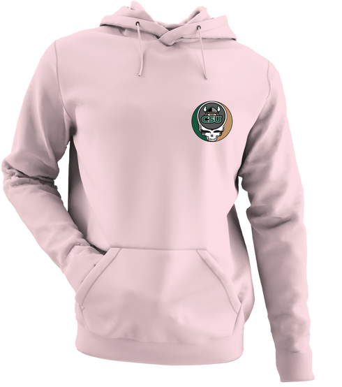 Cleveland State University - Premium Grateful Dead Left Chest Hoodie - Light Pink