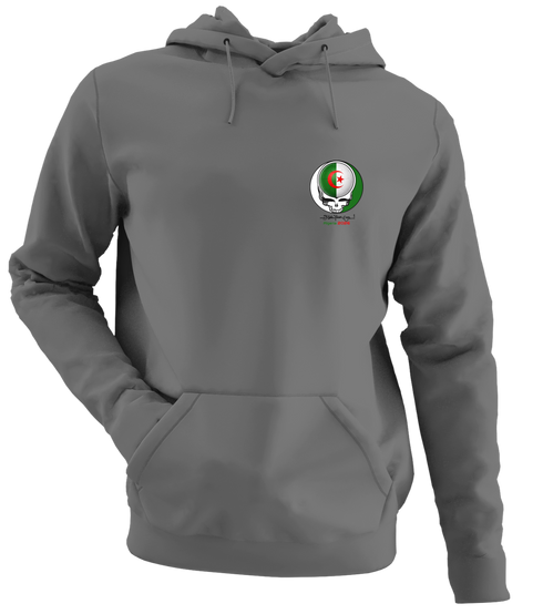 Algeria FIFA World Cup - Premium Grateful Dead Left Chest Hoodie - Charcoal - 8