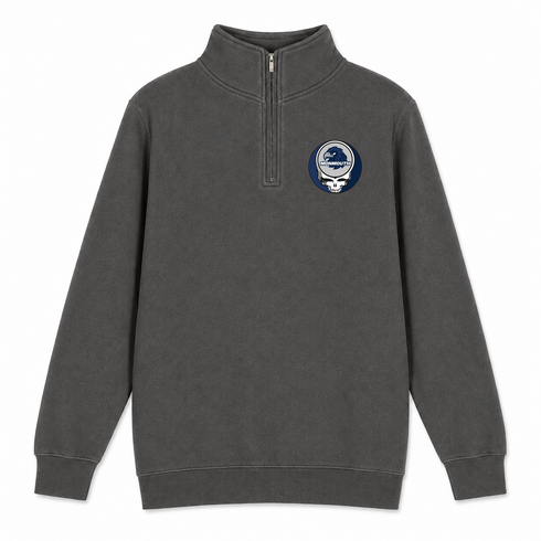 Monmouth University - Premium Grateful Dead Quarter-Zip Pullover - Charcoal - 5
