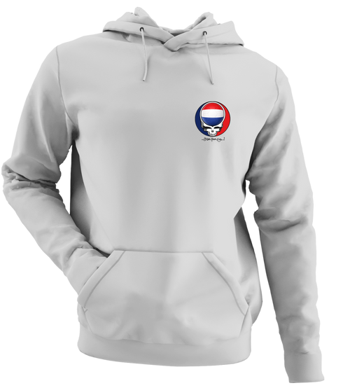 Netherlands FIFA World Cup - Premium Grateful Dead Left Chest Hoodie - Sport Grey - 9