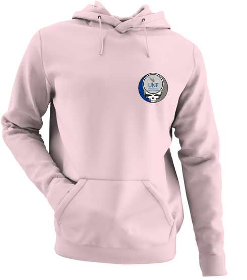 University of North Florida - Premium Grateful Dead Left Chest Hoodie - Light Pink - 4
