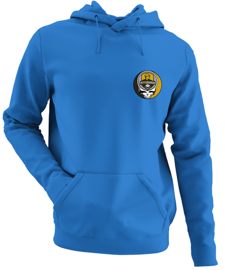 Pittsburgh Football - Premium Grateful Dead Left Chest Hoodie - Heather Royal - 5