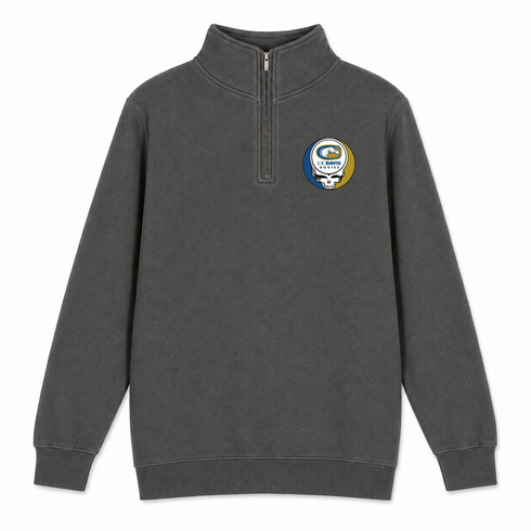 UC Davis - Premium Grateful Dead Quarter-Zip Pullover - Charcoal - 5