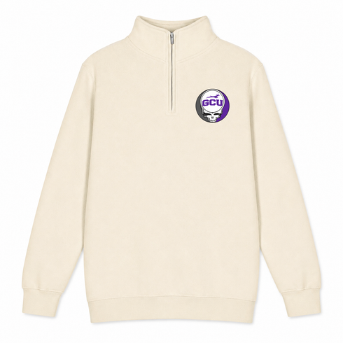 Grand Canyon University - Premium Grateful Dead Quarter-Zip Pullover - Sand - 1