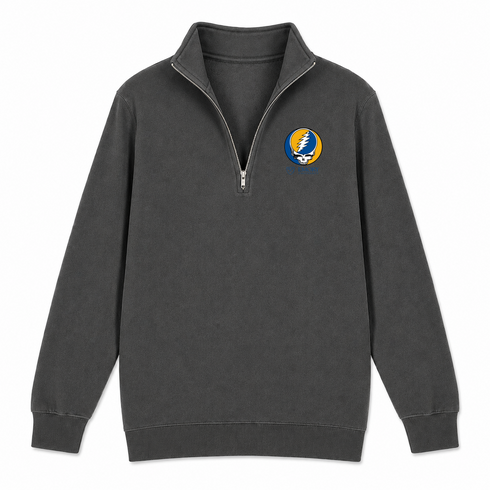 Emory University - Premium Grateful Dead Quarter-Zip Pullover - Charcoal - 6